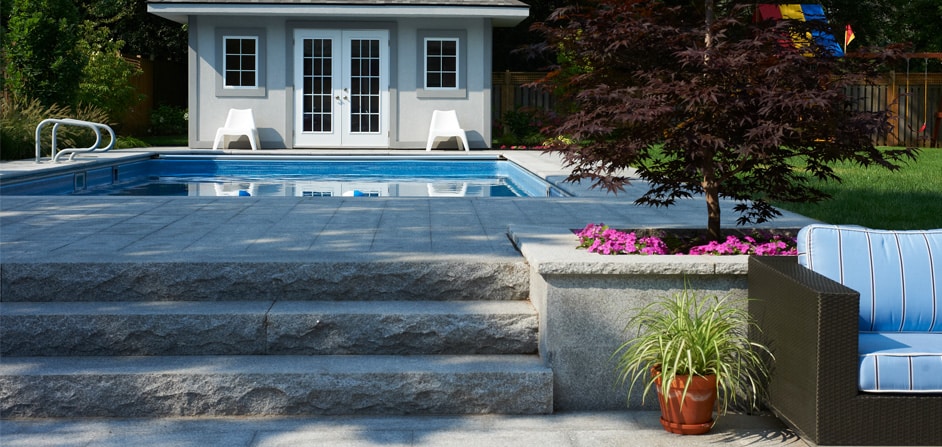 landscape Retaining wall in a backyard in Burlington