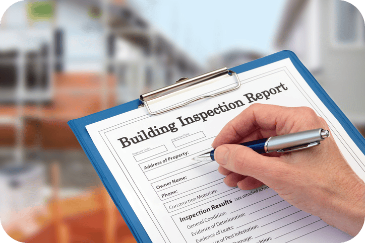 Building inspection for landscape project