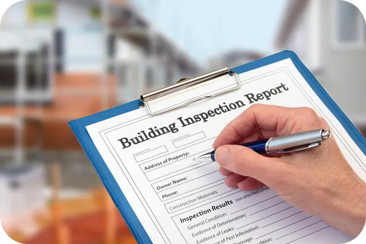 Building inspection for landscape project