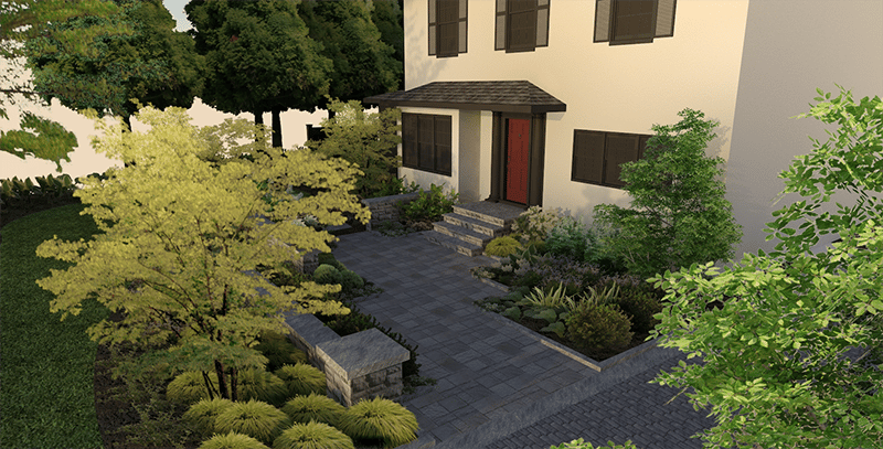 entrance and courtyard landscape design ideas