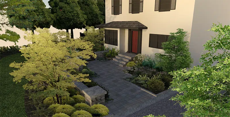 Landscape Design For Courtyard Eye Catching Entrances